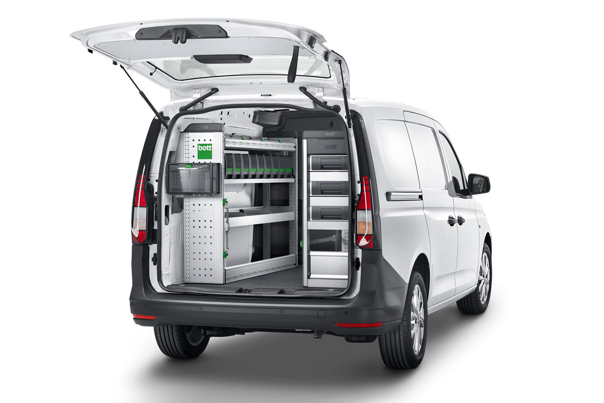 Bilindretning VW Caddy: Caddy Reolsystemer og Organiseringsboxe