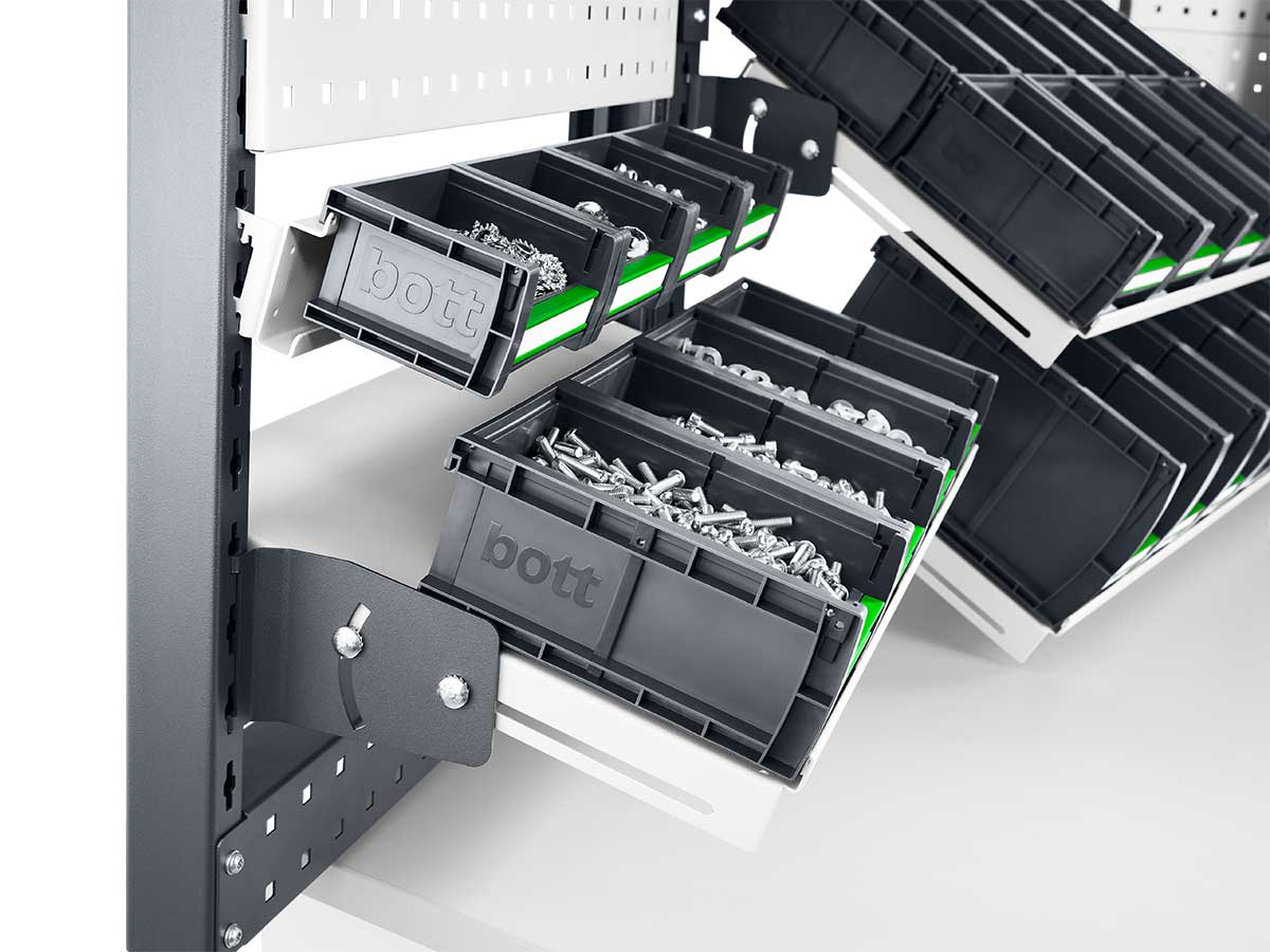 Småkasser til en Kanban-reol